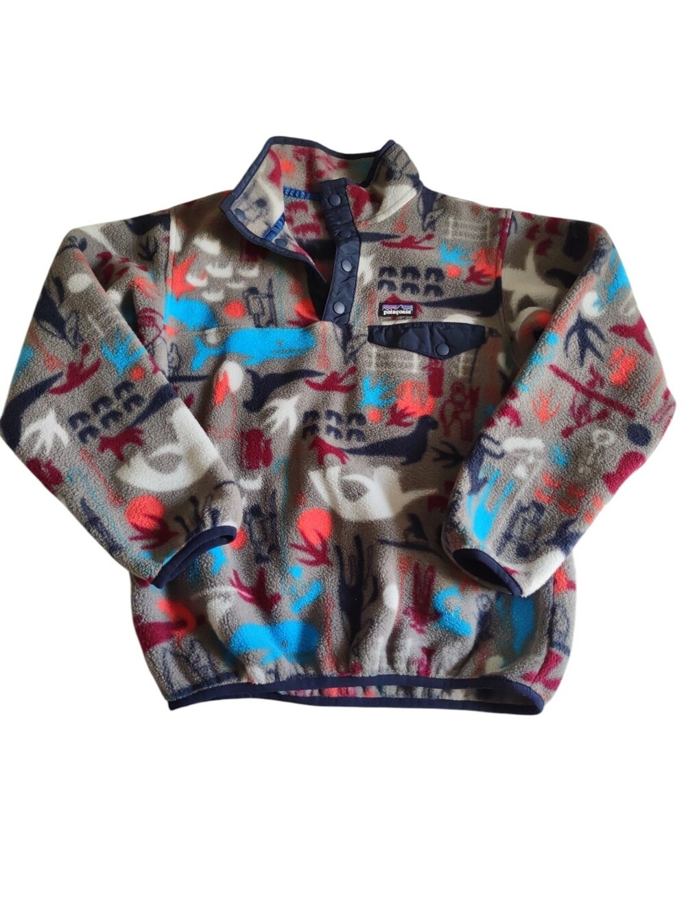 Patagonia Synchilla Boys Large(12) Arctic Kin Animal Fleece